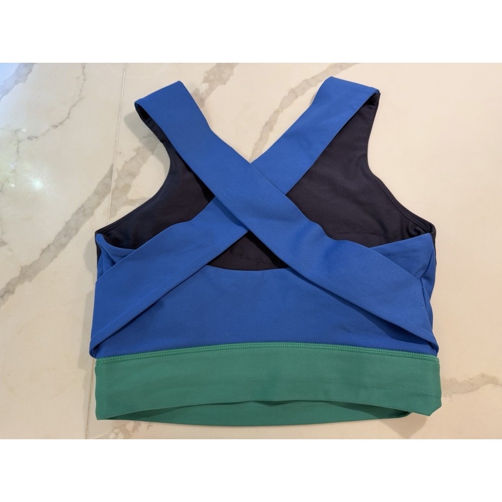 SummerSalt Marina Bikini Top Sz 4 Colorblock Beach Vacation Swim Cross Cross